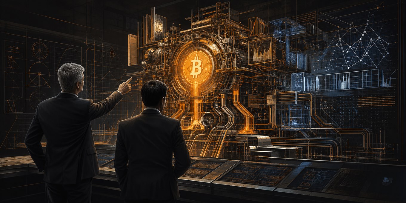 Michael Saylor and Phong Le represented as architects of Strategy's Bitcoin capital machine