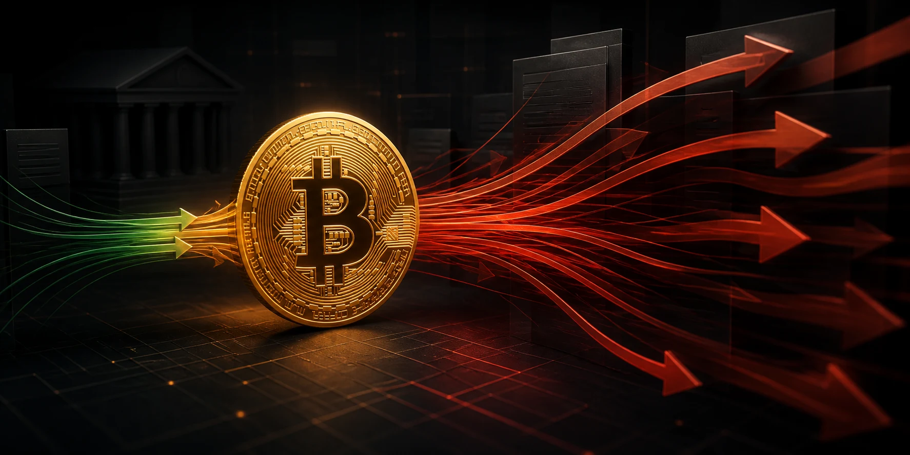 Bitcoin at the center of a sharp reversal from ETF inflows to concentrated outflows