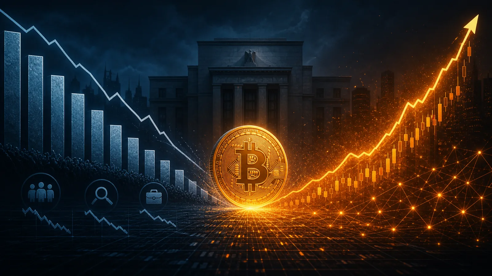 Bitcoin rallies as a weak U.S. jobs report raises rate-cut expectations