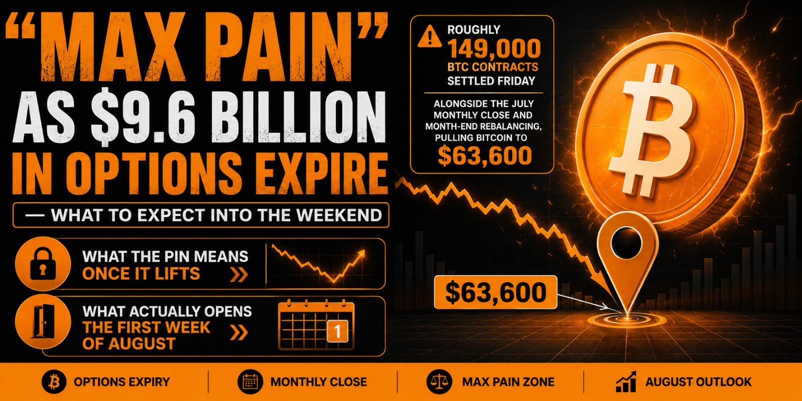 Options expiry pins bitcoin at max pain — hero image