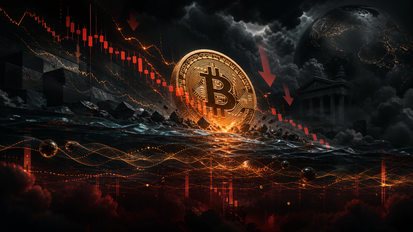 Bitcoin price falls amid ETF outflows and risk-off market pressure